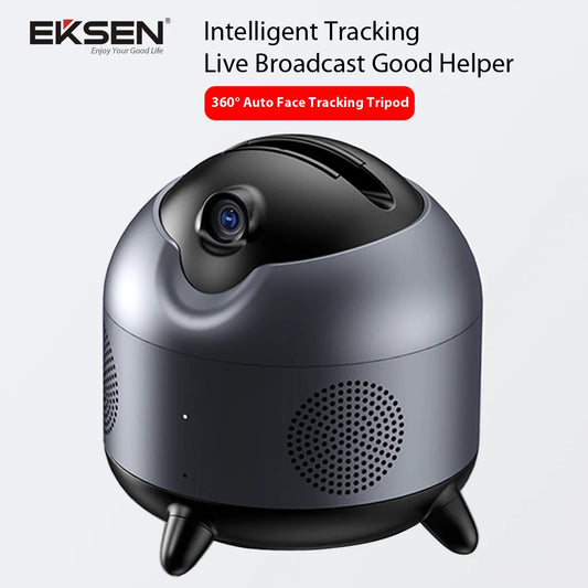 360° Auto Face Tracking Tripod with Gesture Control & Bluetooth Speakers.